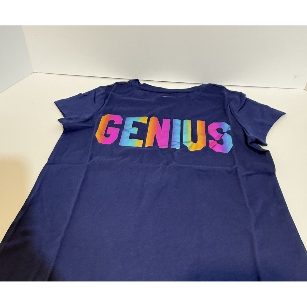 Spotted Zebra Girls Genius Short-Sleeve T-Shirts Crew Neck Top Blue Size M -8 - Picture 7 of 9
